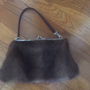 Faux fur pocketbook purse.  Brand new